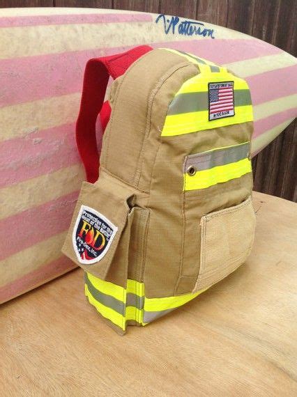 firefighter recycled turnout gear backpacks.